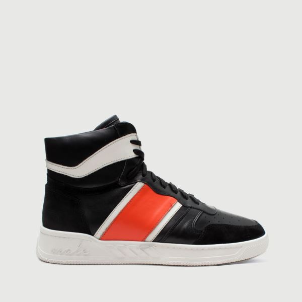 Siyah Deri Erkek Bilekte Sneaker